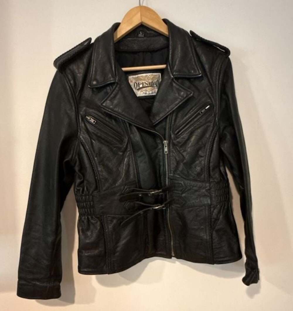 Open Road for Wilsons Leather Women's Black Motorcycle Jacket